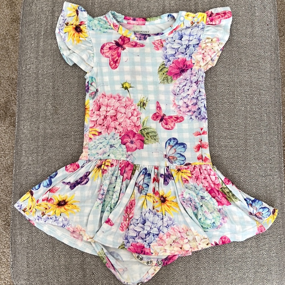 Posh Peanut Floral Twirl Dress with Bodysuit